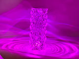 Crystal vase table lamp