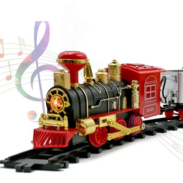 Classical Train Track Set Toy Emits Real Smoke with Light and Sound Track Set for Kids