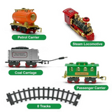 Classical Train Track Set Toy Emits Real Smoke with Light and Sound Track Set for Kids
