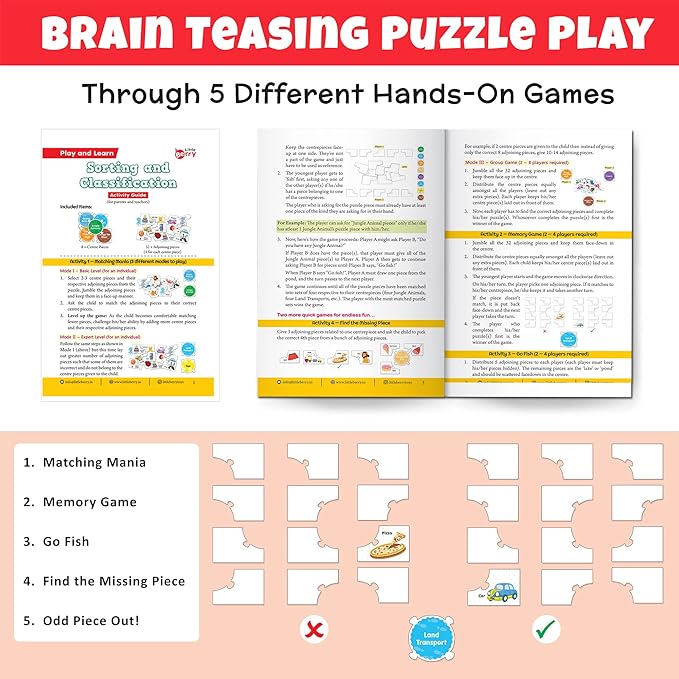 Educational game set with instructions and cards