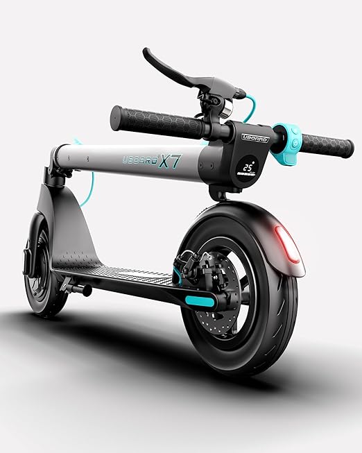 Electric scooter with 'Leoneiro X7' branding on a white background