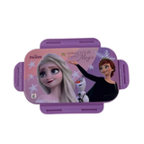 Frozen-themed lunch box with characters and 'Make Your Own Magic' text on a white background
