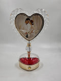 Personalized Crystal Heart Photo Frame with LED Light & Roses | Valentine Gift for Couples