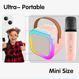 Karaoke Machine for Kids, with Wireless Mics, 4-12 Years Old Girls Birthday Gift for Girls, Karaoke Toys Gifts for Girls Ages 4, 5, 6, 7, 8, 9, 10, 12 +Year Old Christmas Party