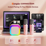 Karaoke Machine for Kids, with Wireless Mics, 4-12 Years Old Girls Birthday Gift for Girls, Karaoke Toys Gifts for Girls Ages 4, 5, 6, 7, 8, 9, 10, 12 +Year Old Christmas Party
