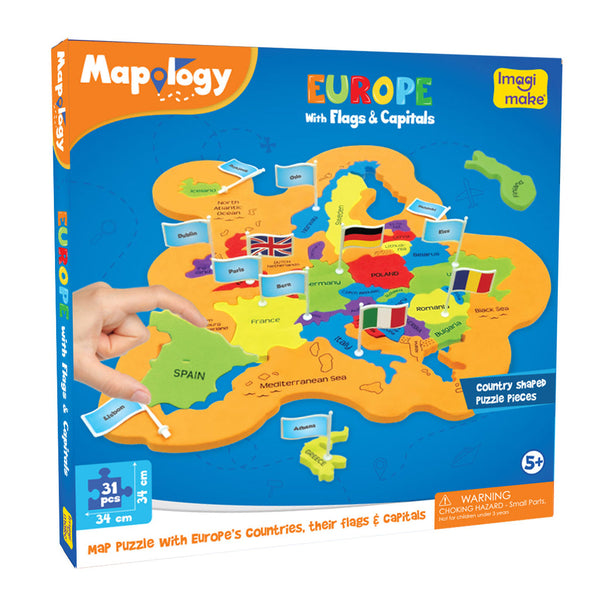 ImagiMake Mapology : Europe with Flags & Capitals