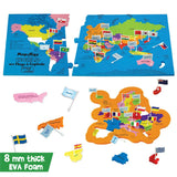 ImagiMake Combo: Map Puzzle of India and World with Capitals and Flags of Countries