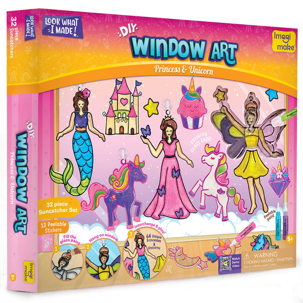 ImagiMake Window Art - Princess & Unicorn