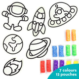 ImagiMake  Clay Stickers - Space Adventure