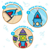 ImagiMake Window Art - Rocket