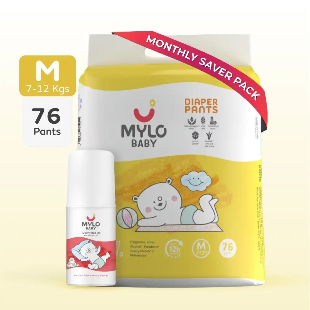 M size baby diaper pants 7-12 kg