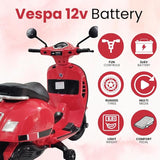 12v Battery Operated Rechargeable Ride On Scooter for Girls and Boys || 1 to 6 Years Kids Scooty, Red