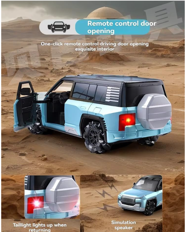 Rechargeable RC Car, 1:12 Scale RC SUV, EV Charge Station Toy,
