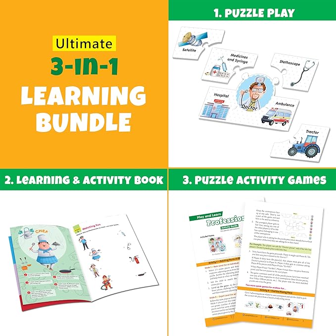 Ultimate 3-in-1 Learning Bundle with puzzle play,