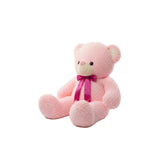 Soft Pink Quilted Teddy Bear with Satin Bow – 70 cm