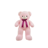 Soft Pink Quilted Teddy Bear with Satin Bow – 70 cm