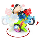 Tricycle Model Toy Car Toys 360 Degree Rotate Dynamic Light Music