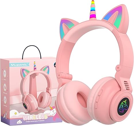 Kiddivilla's Unicorn Light-Up Bluetooth Headphones