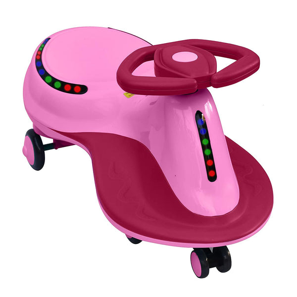 Kiddivilla myhoodwink Push Magic Car Rider Scratch Free Kiki Twister Magic Swing Car Ride on for Kids 1 to 7 Years of Above 1 Years Strongest & Smoothest PU Wheels 90 KG Weight Capacity (Pink)