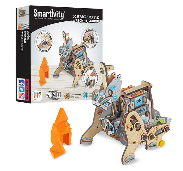 Smartivity Xenobots Wreck-It-Saurus, Stem, Learning, Educational And Construction Activity Toy Gift (Multi-Color), 6Y+ (Multicolor)