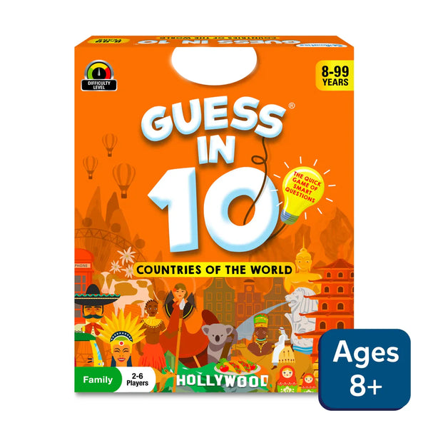 kiddivilla Guess in 10: Countries Of The World | Trivia card game (ages 8+)