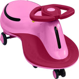 Kiddivilla Push Magic Swing Car Rider Twister Ride on for Kids aged 1 to 7 Years  Strongest & Smoothest PU Wheels 90 KG Weight Capacity (Pink)
