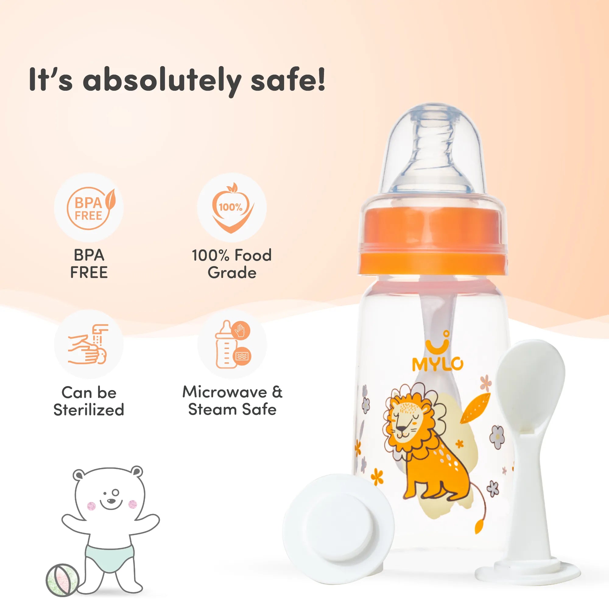 leak proof feeding bottle for baby