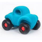 Soft Blue Wholedout Car – 100% Rubber Foam Push & Go Toy with a Fuzzy Tactile Surface.Baby Toddlers Kids 1 Year+