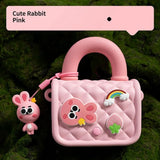 Bags Dust-Proof Cute 3D Cartoon Kids Stylish Mini Hand Bag for Kids (Fondant Pink)