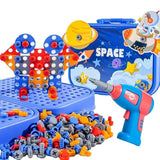 332 Pcs Electric Drill Screw Driver Tool Set, DIY Building Blocks Toys with Drill, Creative Learning Projects, for 3+ Ages