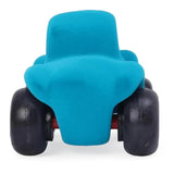 Soft Blue Wholedout Car – 100% Rubber Foam Push & Go Toy with a Fuzzy Tactile Surface.Baby Toddlers Kids 1 Year+