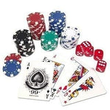 Adult Casino Style 500 Poker Chips Set Lockable Aluminum Finish Hard Case Classic Multiplayer Game - 500 Pcs