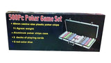 Adult Casino Style 500 Poker Chips Set Lockable Aluminum Finish Hard Case Classic Multiplayer Game - 500 Pcs