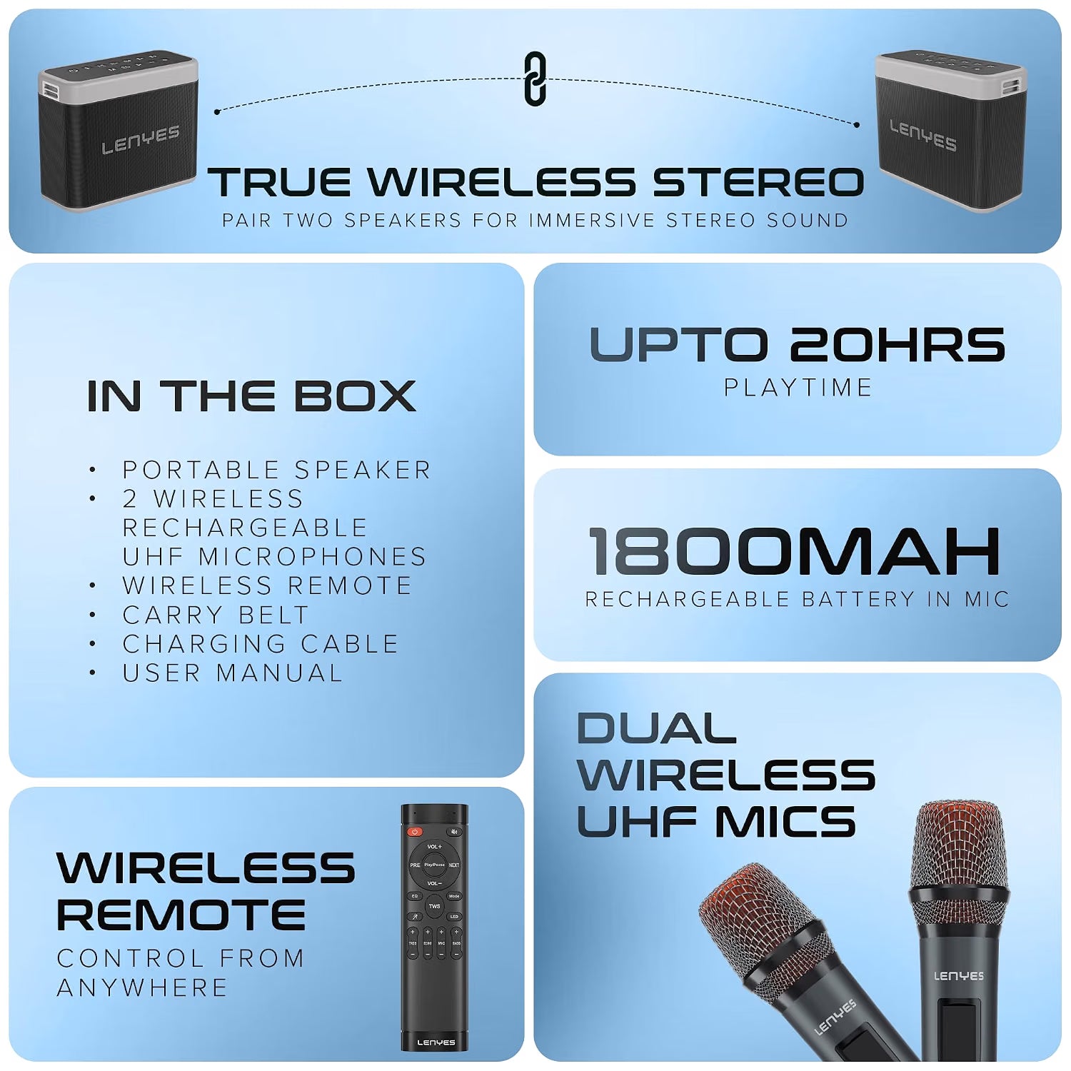 portable party speaker, guitar input speaker, microphone input speaker,