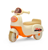Push n Go NTOQ BHASIN Kids Ride-On Scooter, White and Orange, 3-Wheel Design- Marketed by KIDDIVILLA